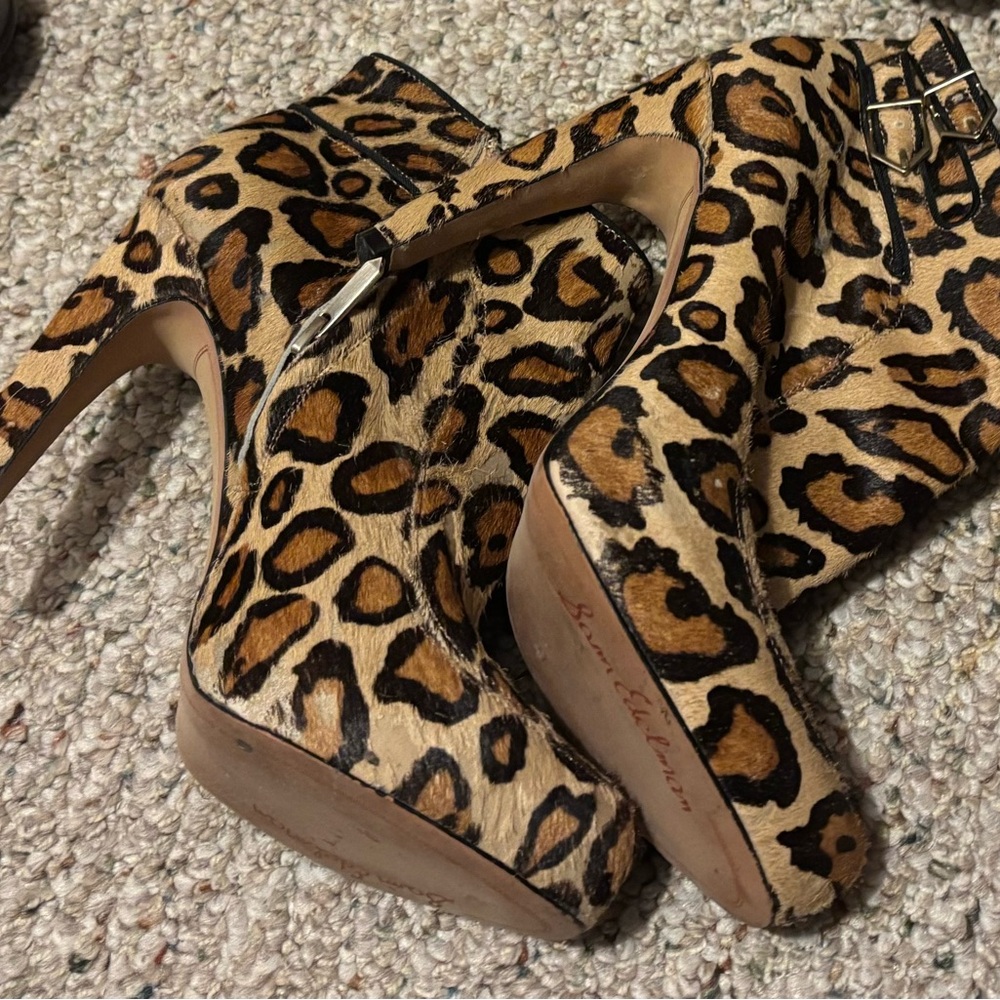 Leopard Print Heeled Boots